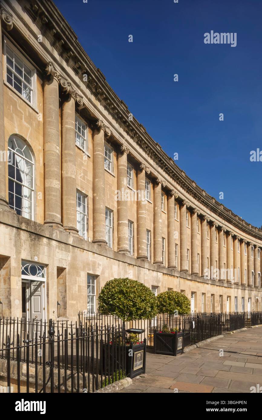 Inghilterra, Somerset, bagno, Royal Crescent Foto Stock