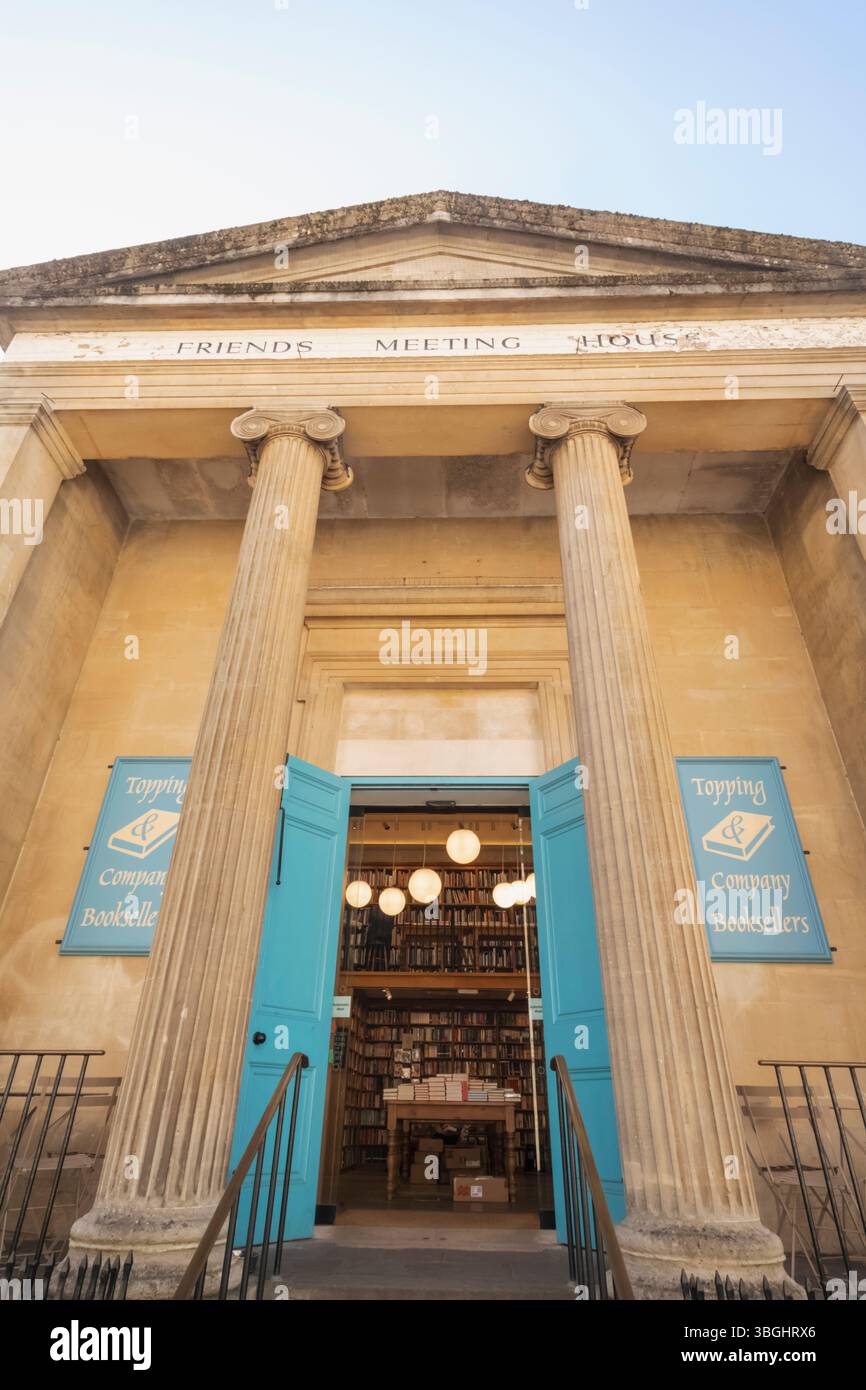 England, Somerset, Bath, Topping Company Bookshop, facciata esterna Foto Stock