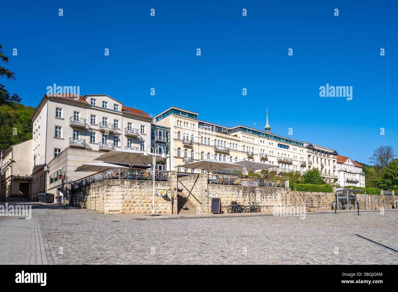 Città vecchia di Bad Schandau, Germania Foto Stock