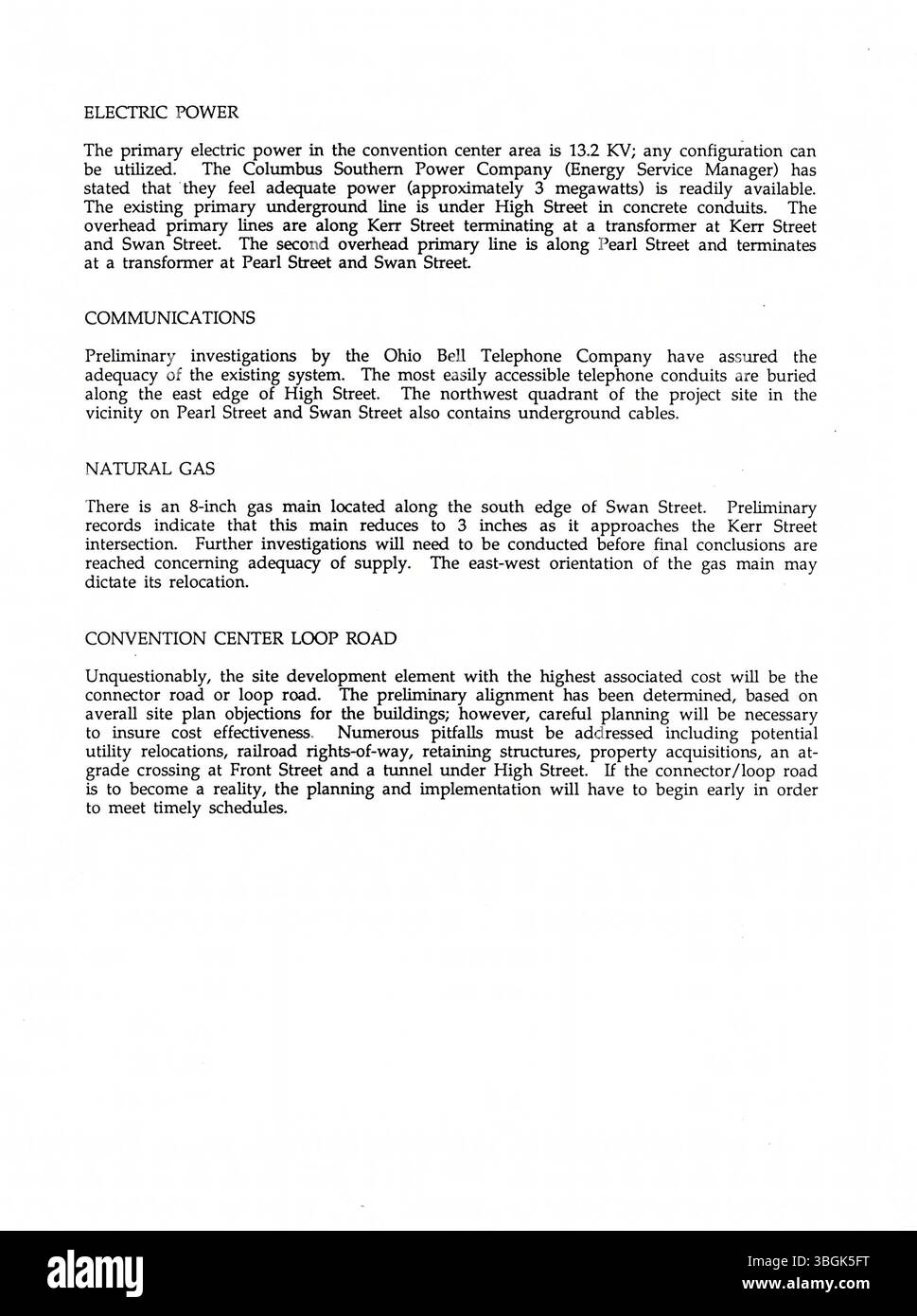 Nel 1989, Michael Graves ha presentato un design per il Columbus Convention Center, con l'obiettivo di soddisfare i requisiti pratici introducendo un design audace. Nonostante ciò, il progetto di Peter Eisenman è stato selezionato per l'edificio finale. Foto Stock