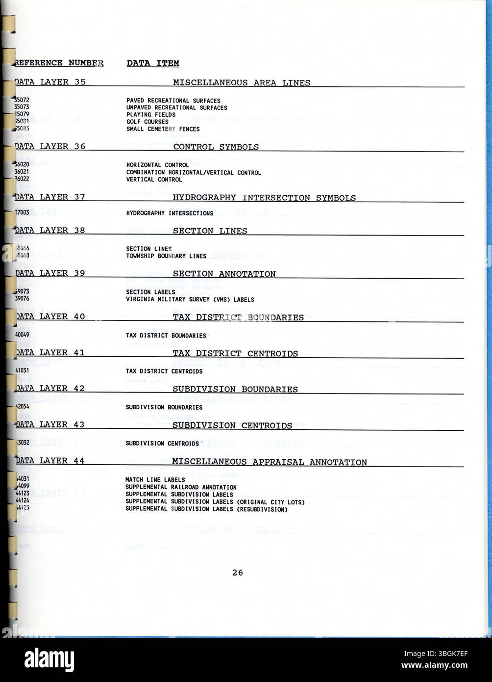 Il Geographic Information System (FCAGIS) della contea di Franklin, introdotto nel 1987, combina dati sia grafici che non grafici per la valutazione delle proprietà. Questo sistema migliora il processo di valutazione dell'imposta sugli immobili e fornisce un'equa tassazione semplificando la gestione e l'analisi dei dati. Foto Stock