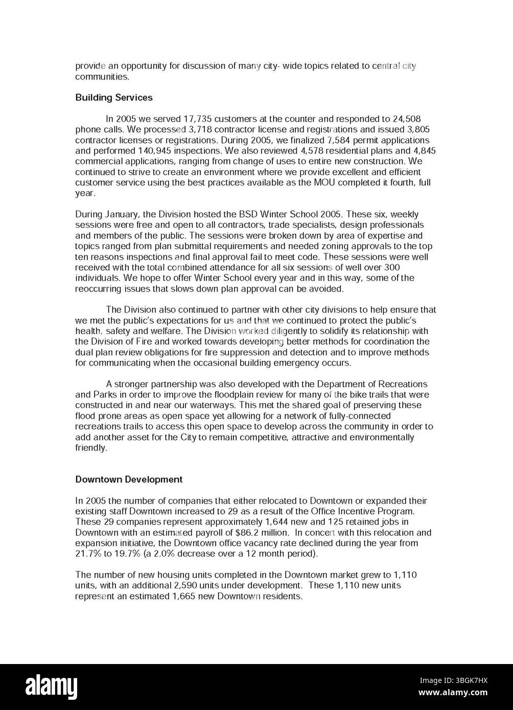 Il rapporto annuale della città di Columbus del 2005 fornisce una ripartizione delle entrate e delle spese, insieme ai rapporti del City Clerk, tesoriere della città e del comitato Ways and Means, sottolineando la trasparenza fiscale e la responsabilità di bilancio. Foto Stock