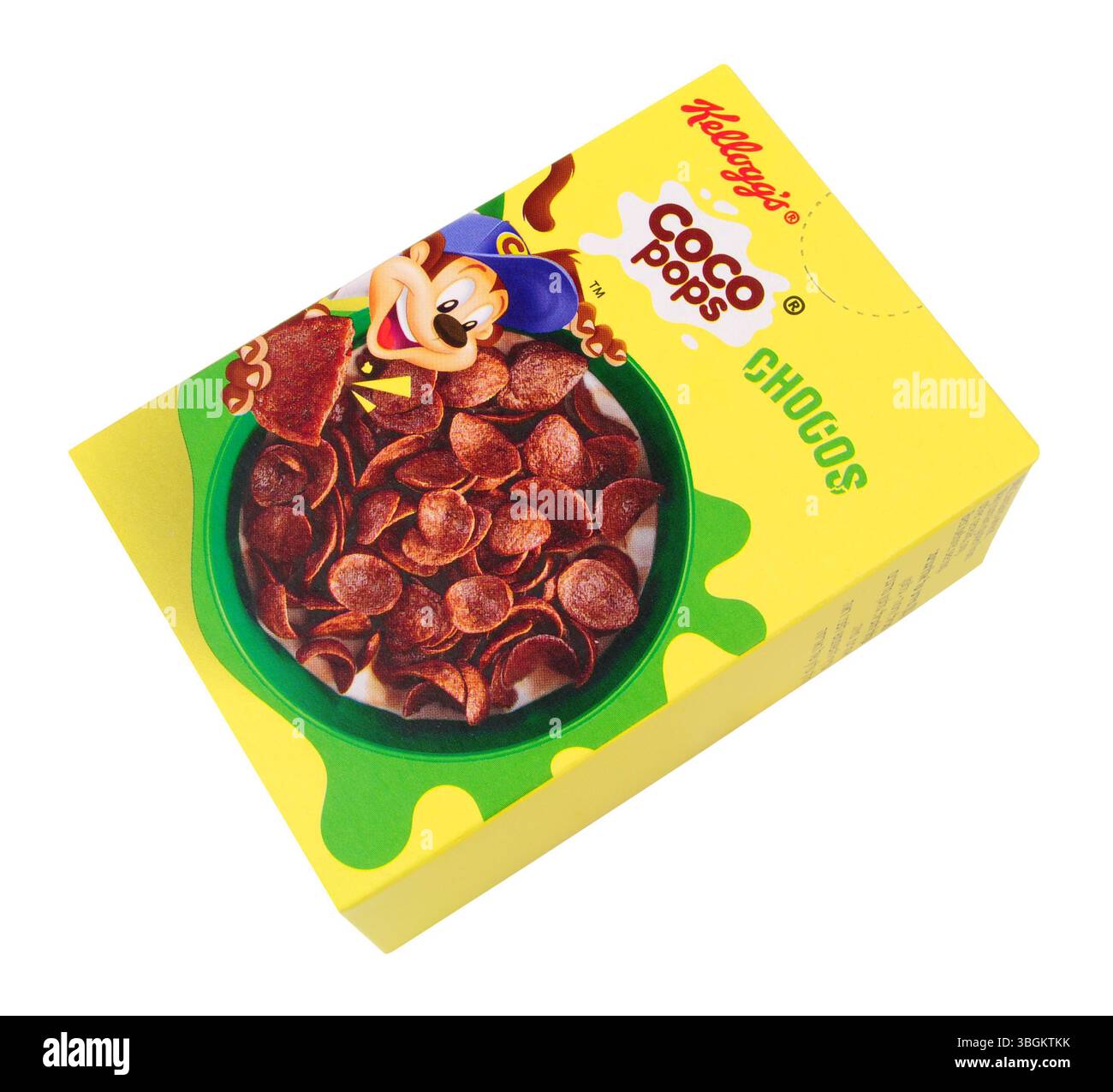 Kellogg's Coco Pops chocos cereali da colazione in una scatola da 25 g per porzione singola Foto Stock