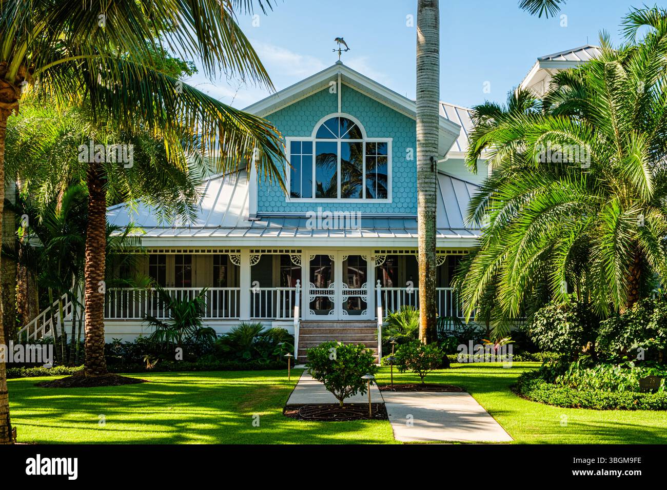 Residenza privata, Broad Avenue South, Naples, Florida Foto Stock