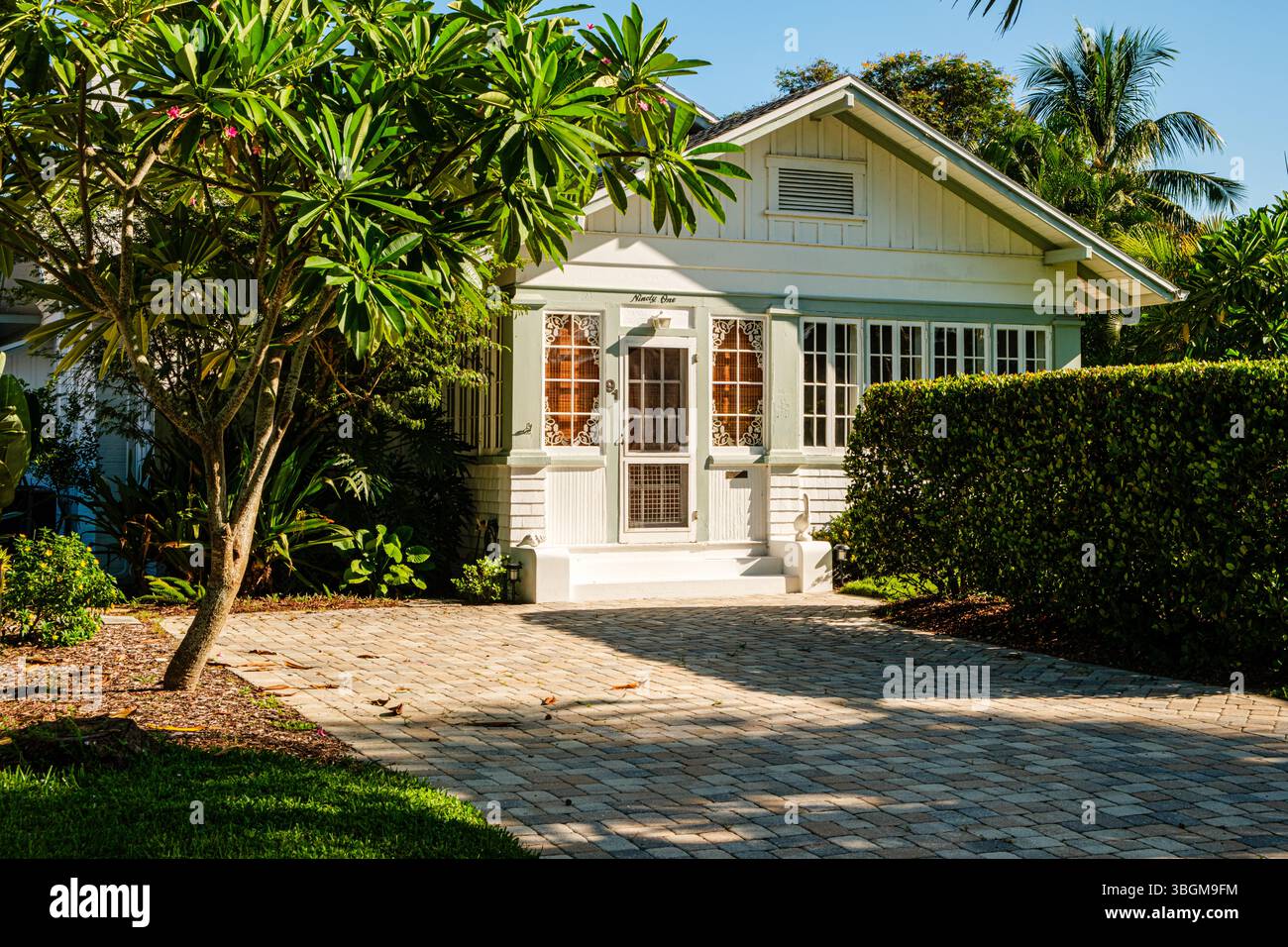 Residenza privata, Broad Avenue South, Naples, Florida Foto Stock