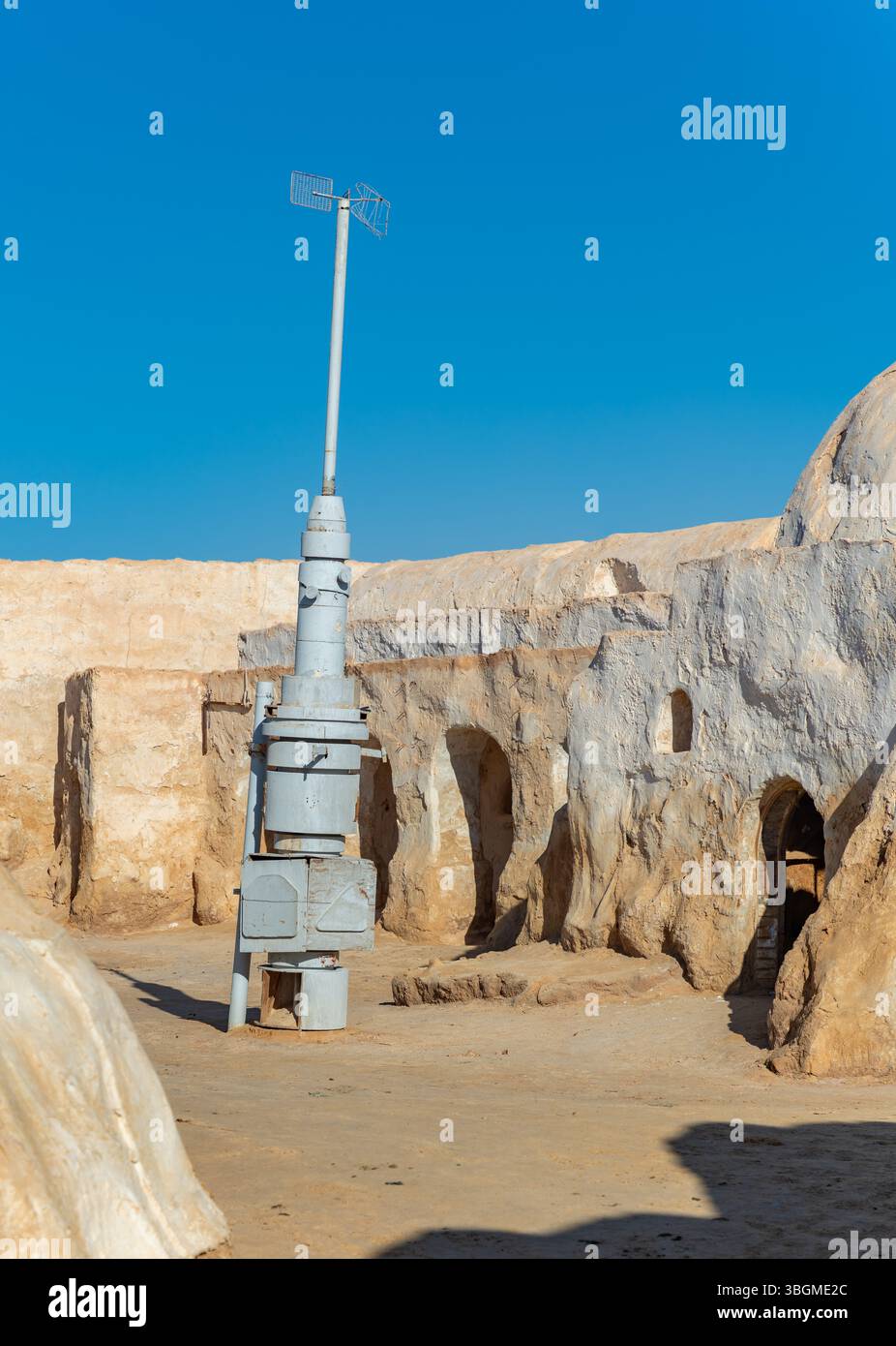 Una foto della location delle riprese di Star Wars - Mos Espa in Tunisia. Foto Stock