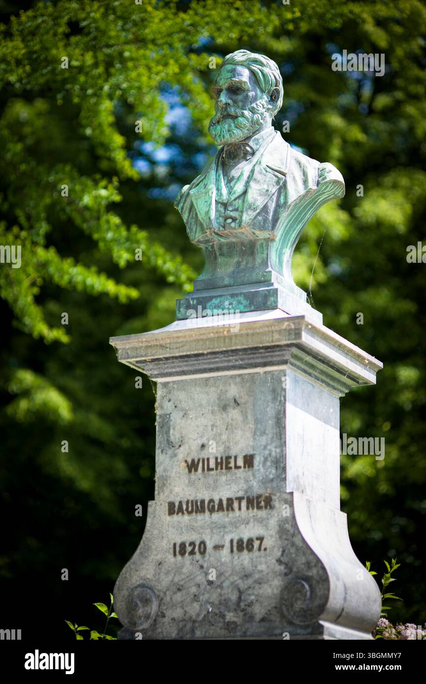Svizzera, busto di Wilhelm Baumgartner Foto Stock