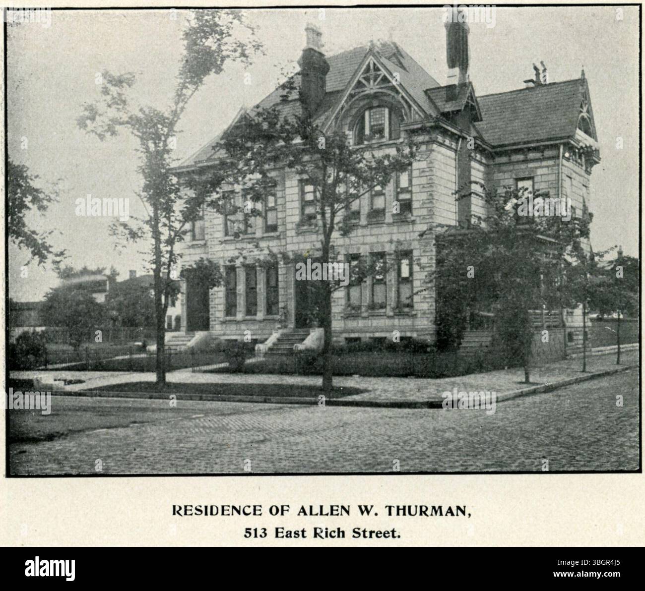 La residenza di Allen W. Thurman, un influente avvocato e politico, riflette il suo status e la sua importanza nella storia legale e politica dell'Ohio. Thurman, figlio di Allen G. Thurman, giocò un ruolo chiave nella politica dell'Ohio del XIX secolo. Foto Stock
