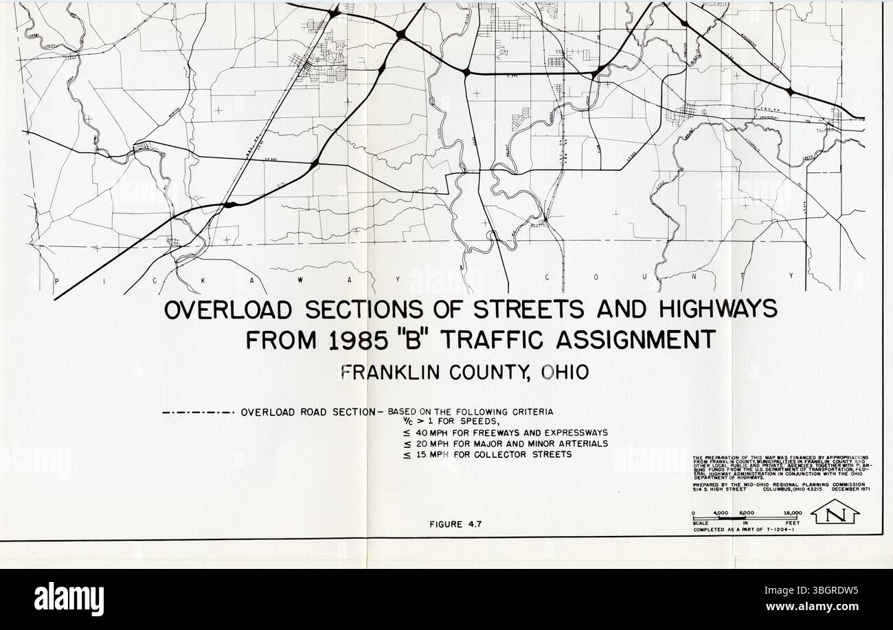 Il piano di trasporto regionale della contea di Franklin del 1972 presenta una visione a lungo termine per lo sviluppo dei trasporti. Esso comprende raccomandazioni per migliorare le infrastrutture e rispondere alle esigenze di trasporto di una popolazione in crescita. Foto Stock