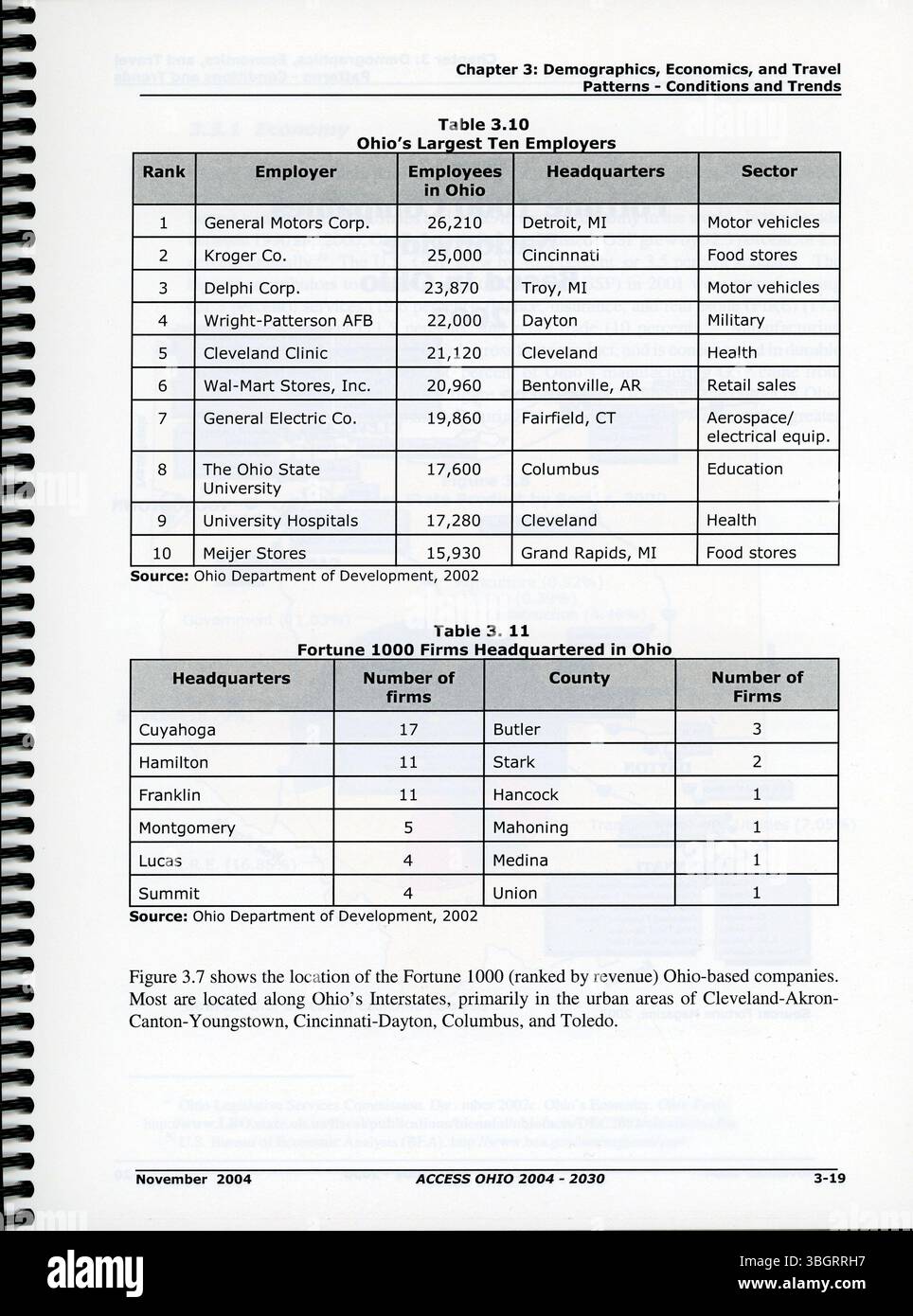 Il piano Access Ohio 2004-2030 mira a sviluppare e migliorare le infrastrutture di trasporto dell'Ohio con particolare attenzione alla sicurezza, all'efficienza e alla sostenibilità. Il quadro include politiche a lungo termine, progetti consigliati e standard di prestazioni per guidare lo sviluppo futuro. Foto Stock
