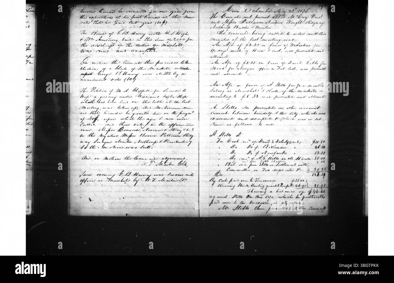 Questo documento contiene ordinanze e riviste scritte a mano del primo governo e della storia legislativa di Colombo tra il 1816 e il maggio 1854. Foto Stock