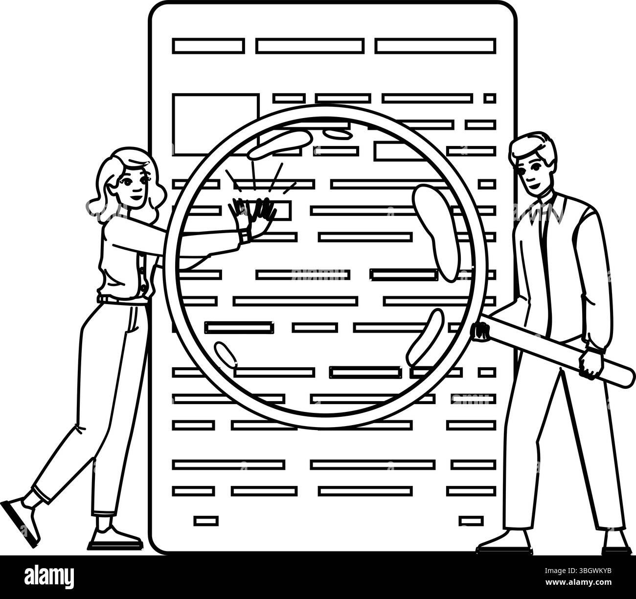 vettore di analisi delle lacune dei contenuti strategici Illustrazione Vettoriale