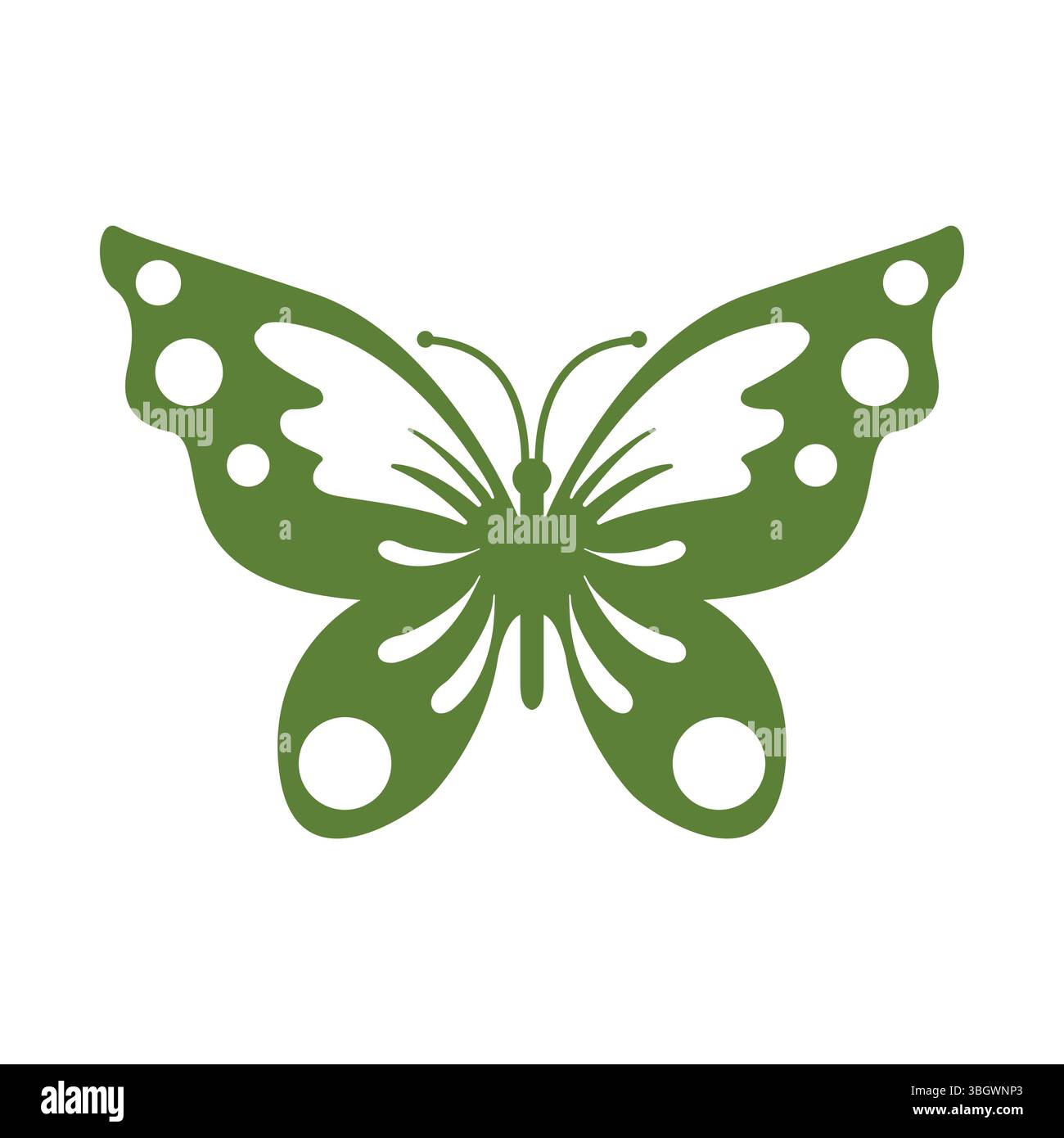 Elegante silhouette a farfalla nera e rosa: Moderno design artistico degli insetti Illustrazione Vettoriale