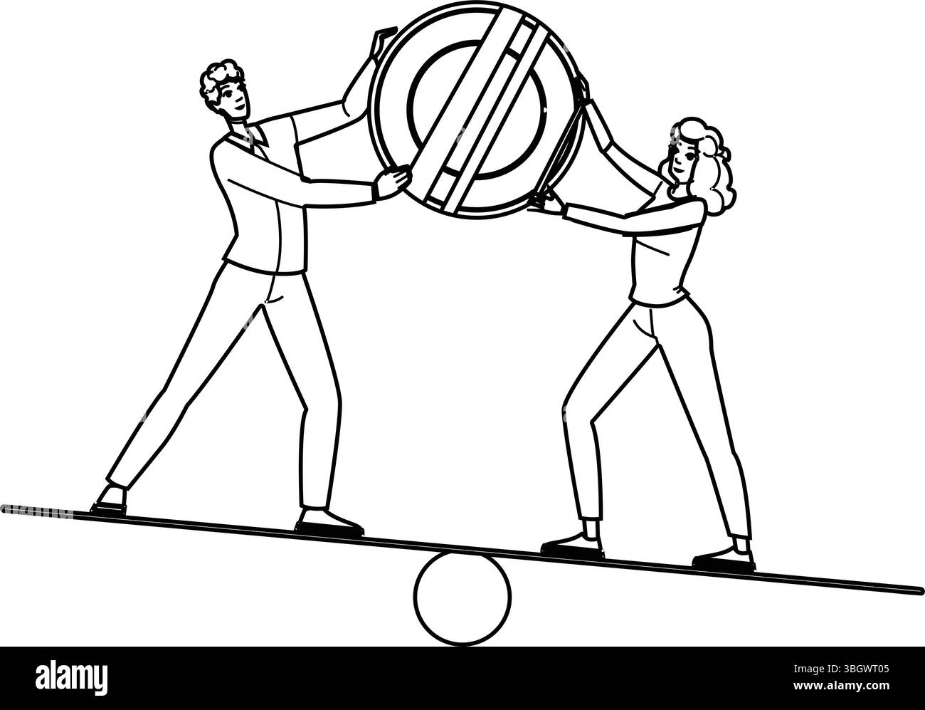 vettore di stabilità finanziaria delle imprese Illustrazione Vettoriale