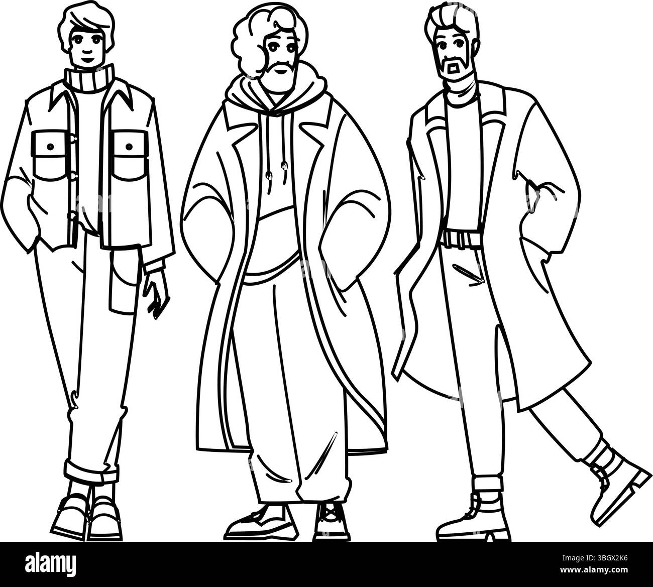pullover uomo autunno vettoriale Illustrazione Vettoriale