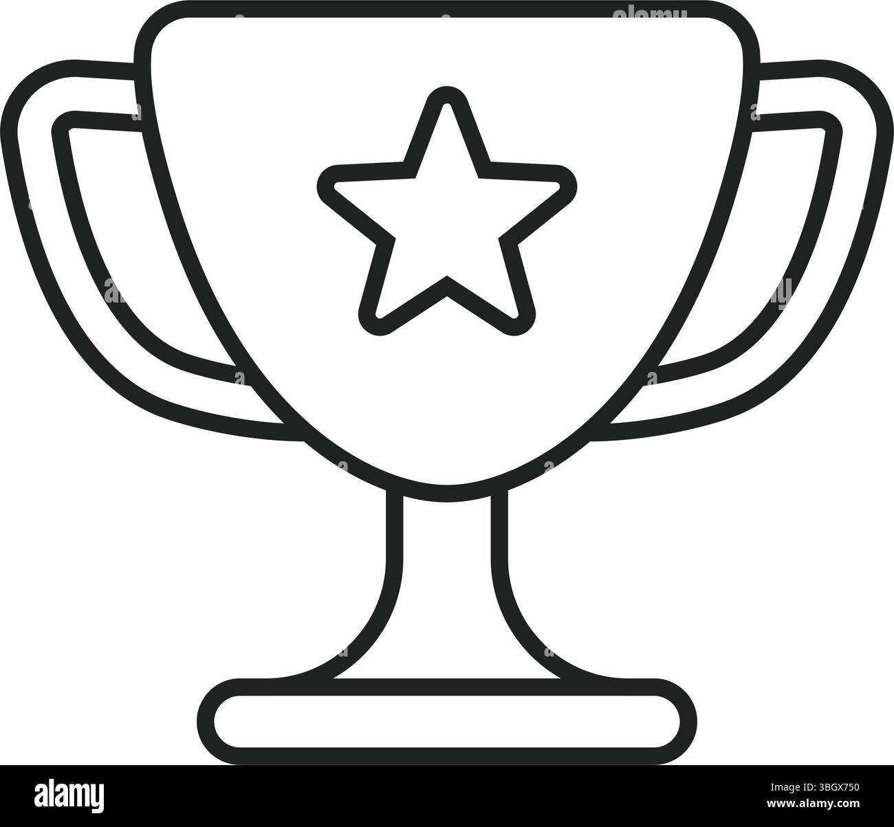 Icona della coppa dei trofei in stile piatto. Assegnare un'illustrazione vettoriale su sfondo isolato. Champion Sports Event firma il concetto di business. Illustrazione Vettoriale