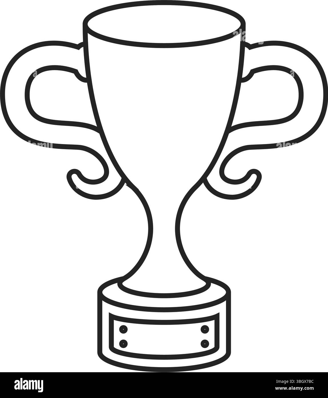 Icona della coppa dei trofei in stile piatto. Assegnare un'illustrazione vettoriale su sfondo isolato. Champion Sports Event firma il concetto di business. Illustrazione Vettoriale