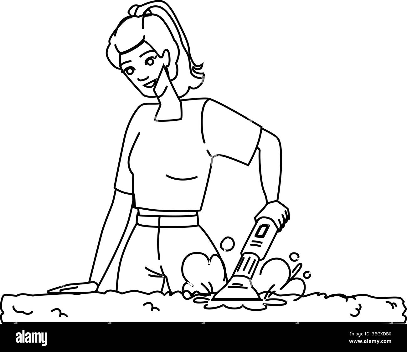 vettore di pulizia a vapore di servizio Illustrazione Vettoriale