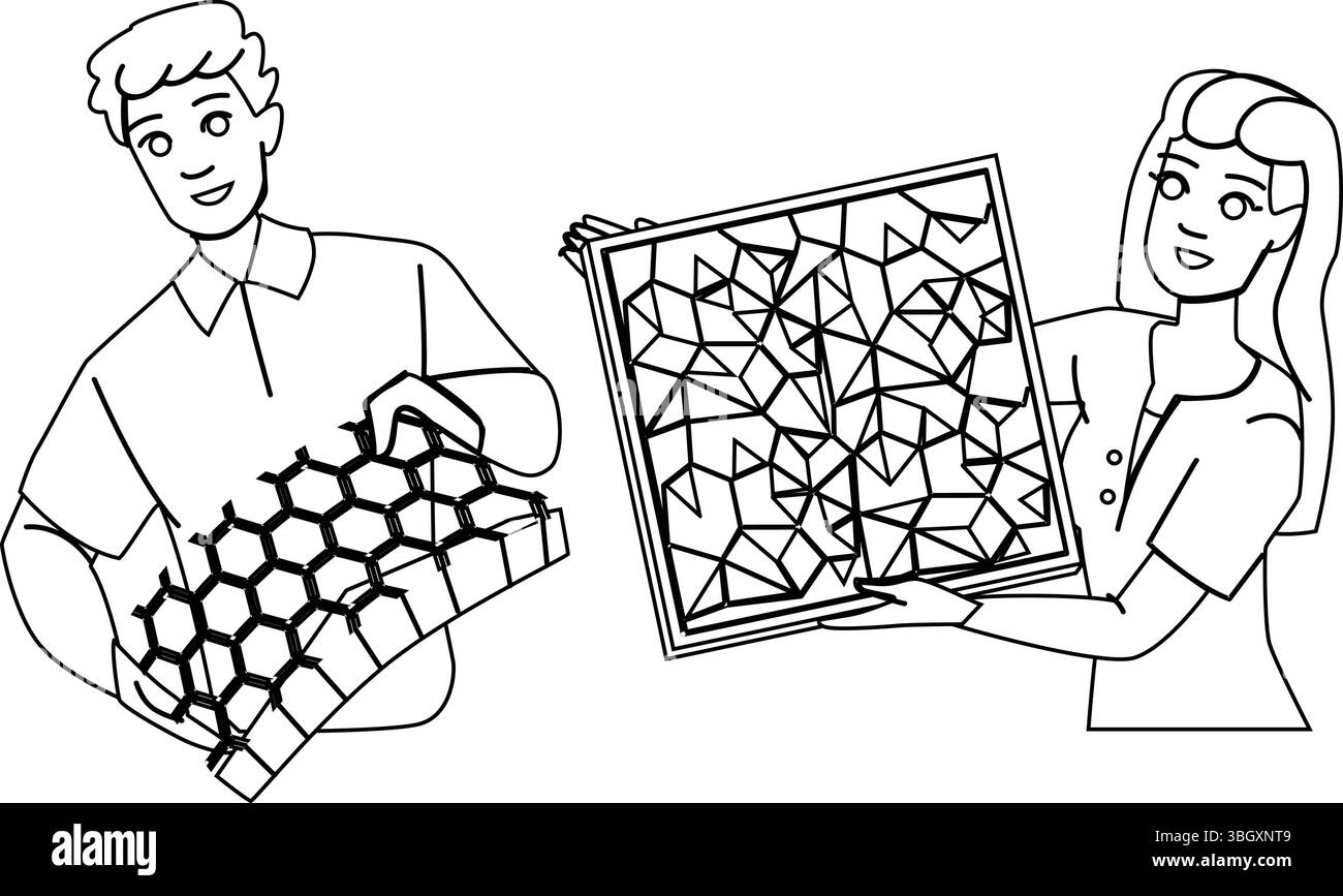 vettore composito di materiale avanzato al carbonio Illustrazione Vettoriale