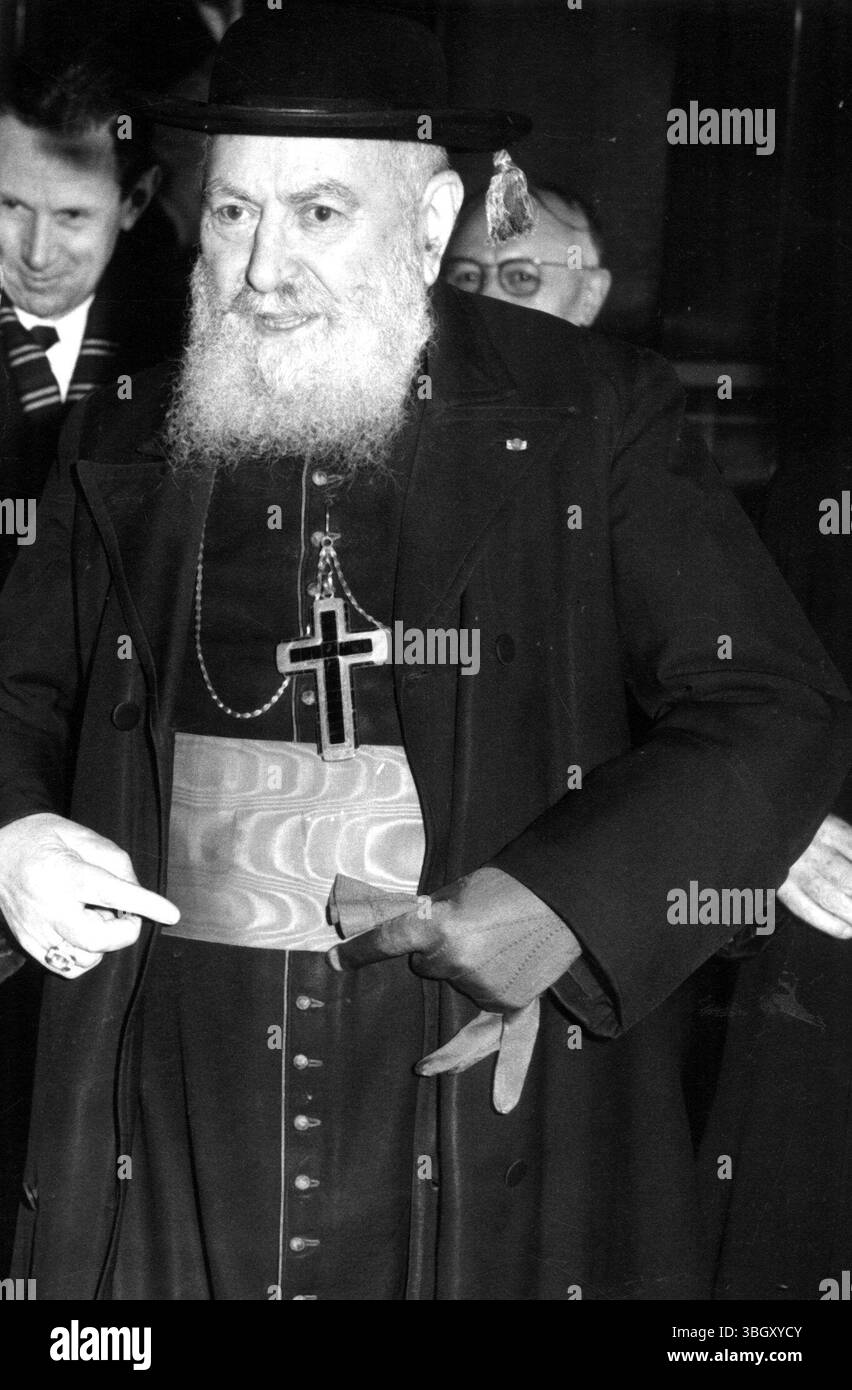 Cardinale Eugène-Gabriel-Gervais-Laurent Tisserant - Cardinale francese della Chiesa Cattolica Romana 1958 Foto Stock