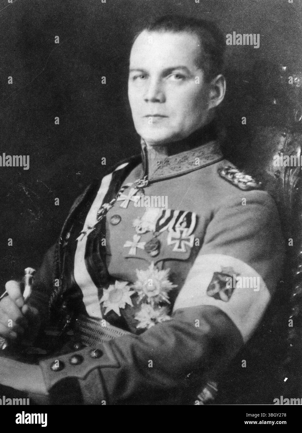 Tenente generale Aarn Sinvo dell'esercito regolare finlandese. Marzo 1932 Foto Stock