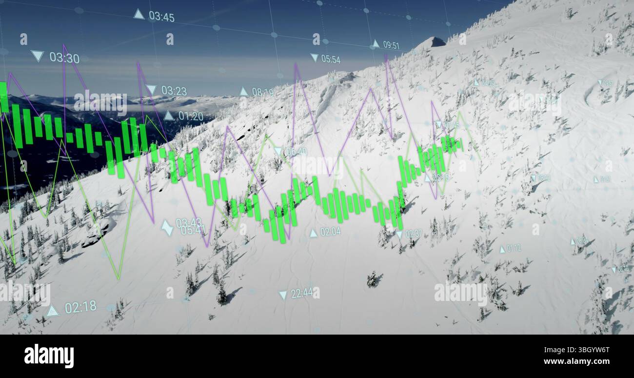 Immagine dell'elaborazione dei dati in orizzontale Foto Stock