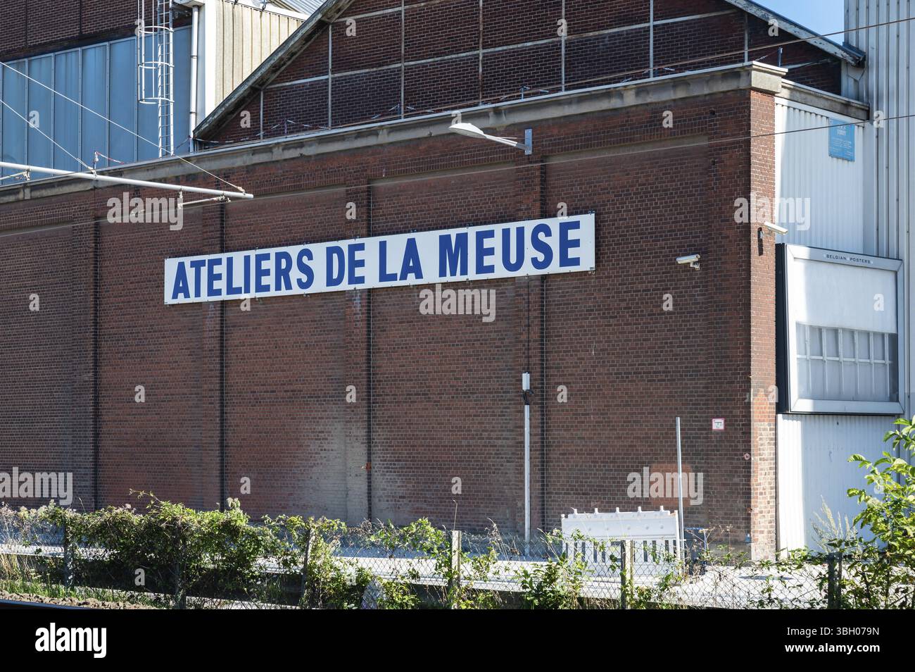 Liegi, Belgio, 10 agosto 2024 - Ateliers de la Meuse, operante nell'industria siderurgica, Europa Foto Stock