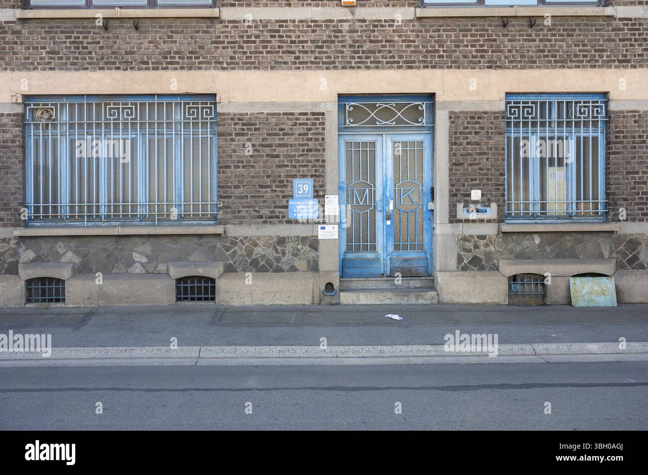 Liegi, Belgio, 10 agosto 2024 - Marichal Ketin edifici della vecchia industria siderurgica, Europa Foto Stock