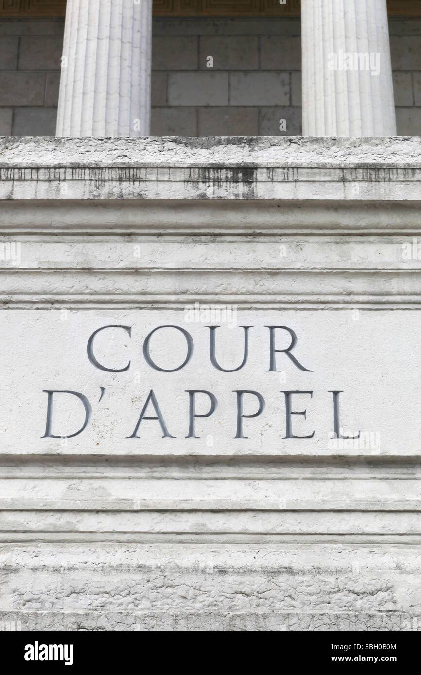 Corte d'appello chiamata cour d'appel in francese Foto Stock
