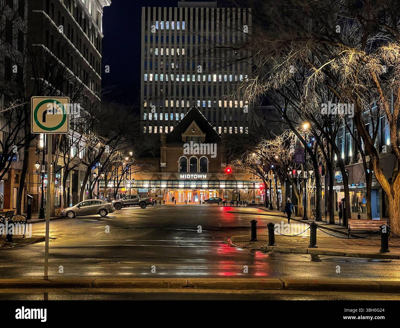 Saskatoon di notte Foto Stock