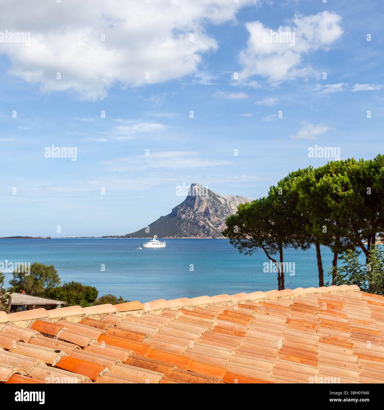 Vista sulla Sardegna. Foto Stock