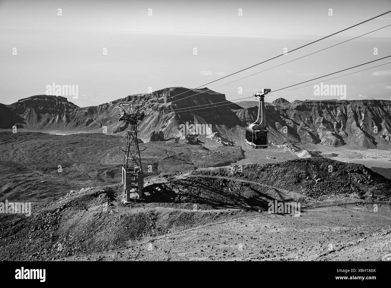 Funivia a Pico del Teide, Monte Teide, Tenerife, Isole Canarie, Spagna. Foto Stock