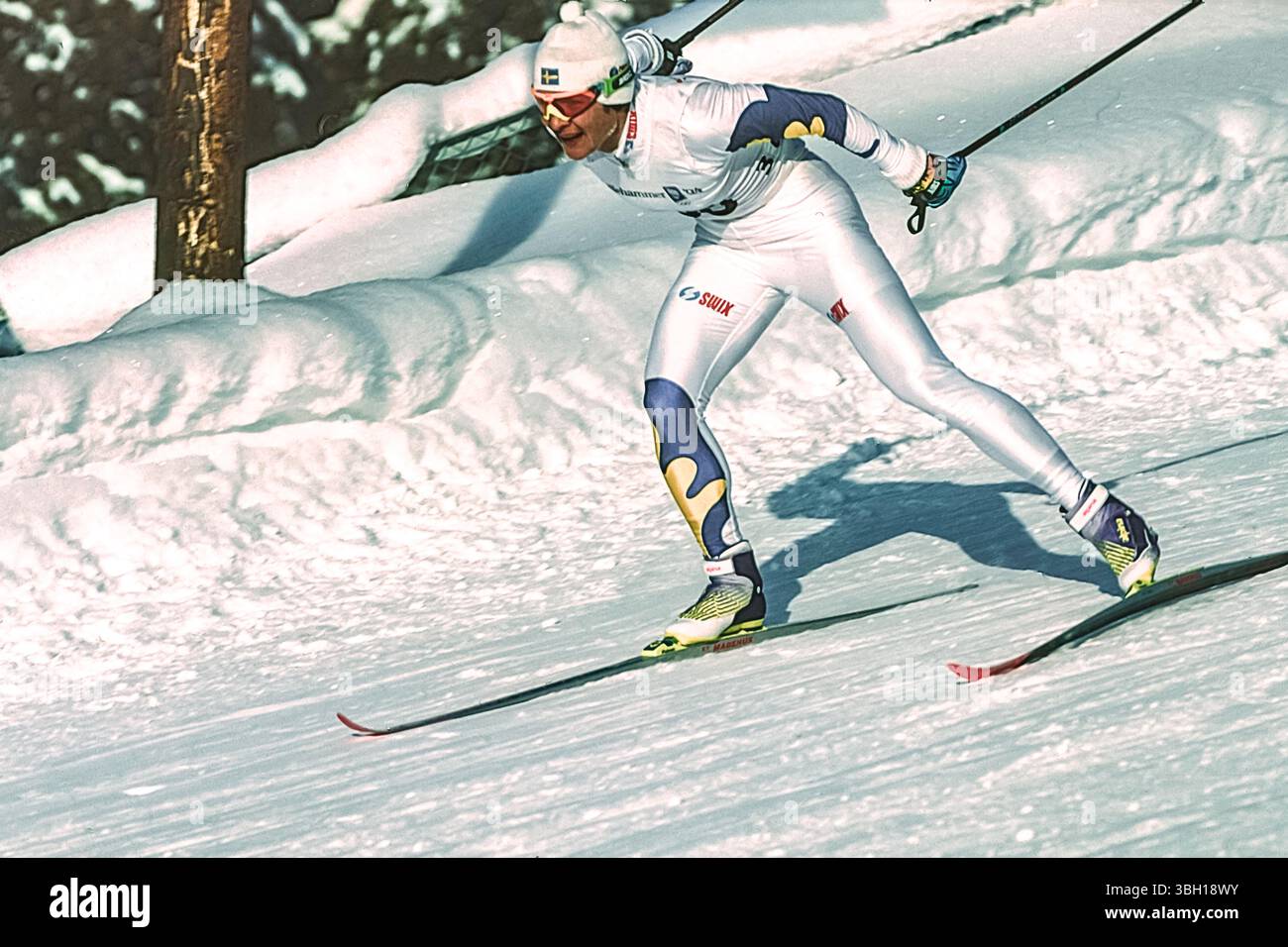 Antonina Ordina, Svezia, gareggia nello sci di fondo femminile di 15 chilometri freestyle ai Giochi olimpici invernali del 1994 Foto Stock