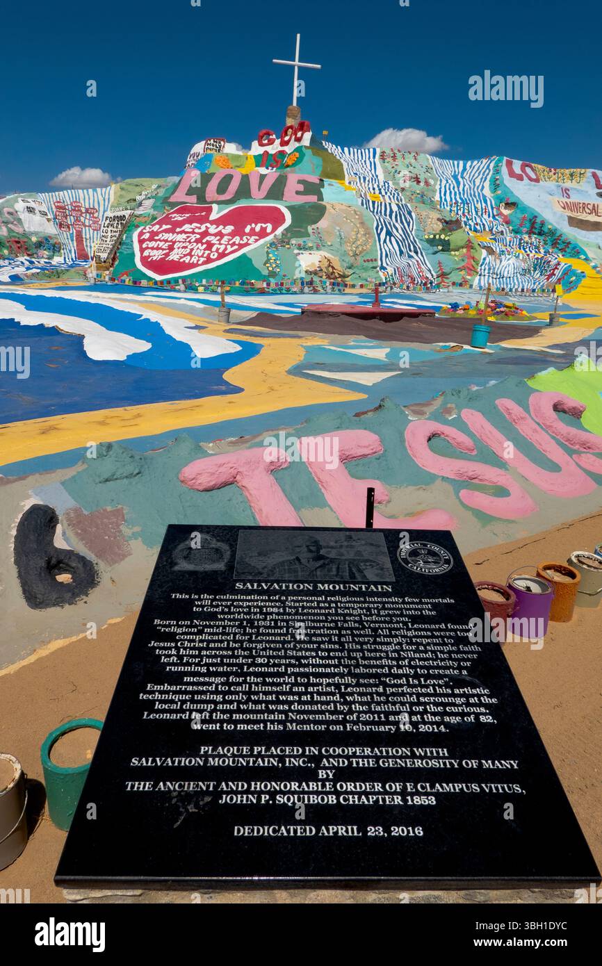 Salvation Mountain, California. Foto Stock