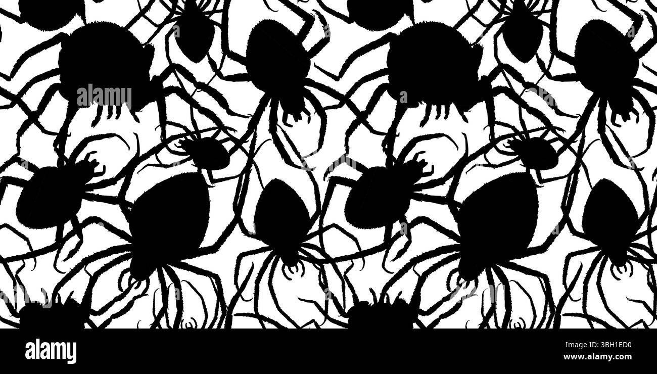 Ragno marrone con una croce sulla sua illustrazione ad acquerello posteriore. Arachnida. Insetto spaventoso per Halloween, notte di Walpurgis, giorno dei morti. Isolamento animale Foto Stock