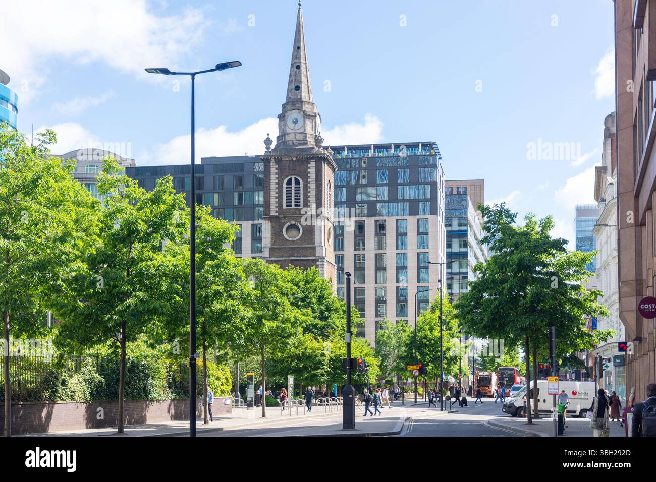 St Botolph senza Aldgate Church, Aldgate High Street, Aldgate, City of London, Greater London, Inghilterra, Regno Unito Foto Stock