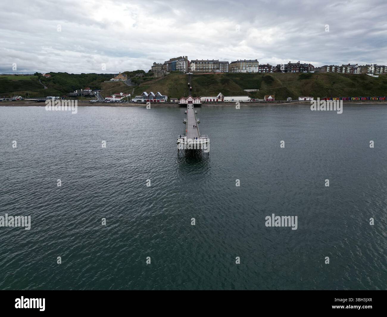 Architettura vittoriana Saltburn by the Sea victorian Pier, località turistica dello Yorkshire settentrionale Foto Stock