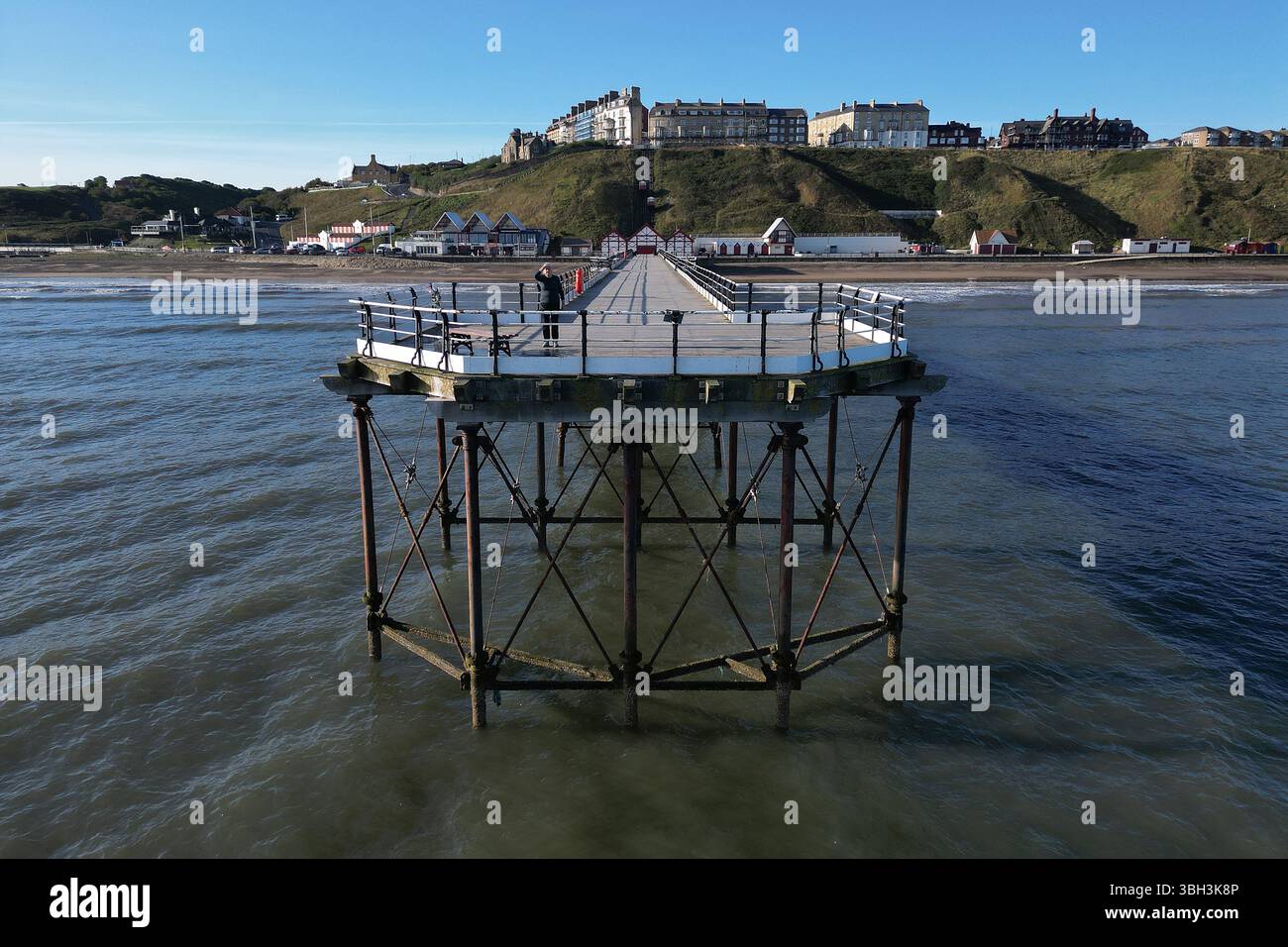 Architettura vittoriana Saltburn by the Sea victorian Pier, località turistica dello Yorkshire settentrionale Foto Stock