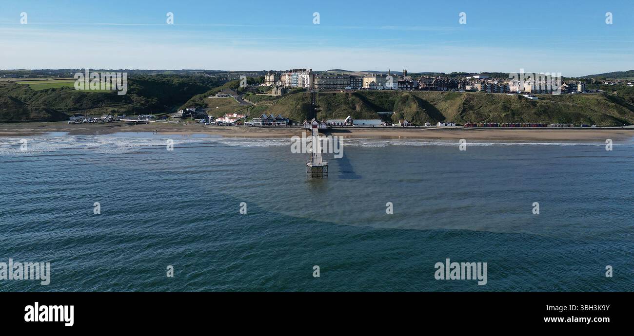 Architettura vittoriana Saltburn by the Sea victorian Pier, località turistica dello Yorkshire settentrionale Foto Stock