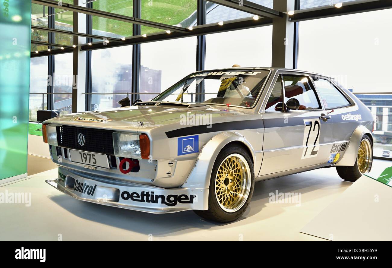 Rally Edition della popolare auto sportiva Volkswagen Scirocco i degli anni '70 Foto Stock