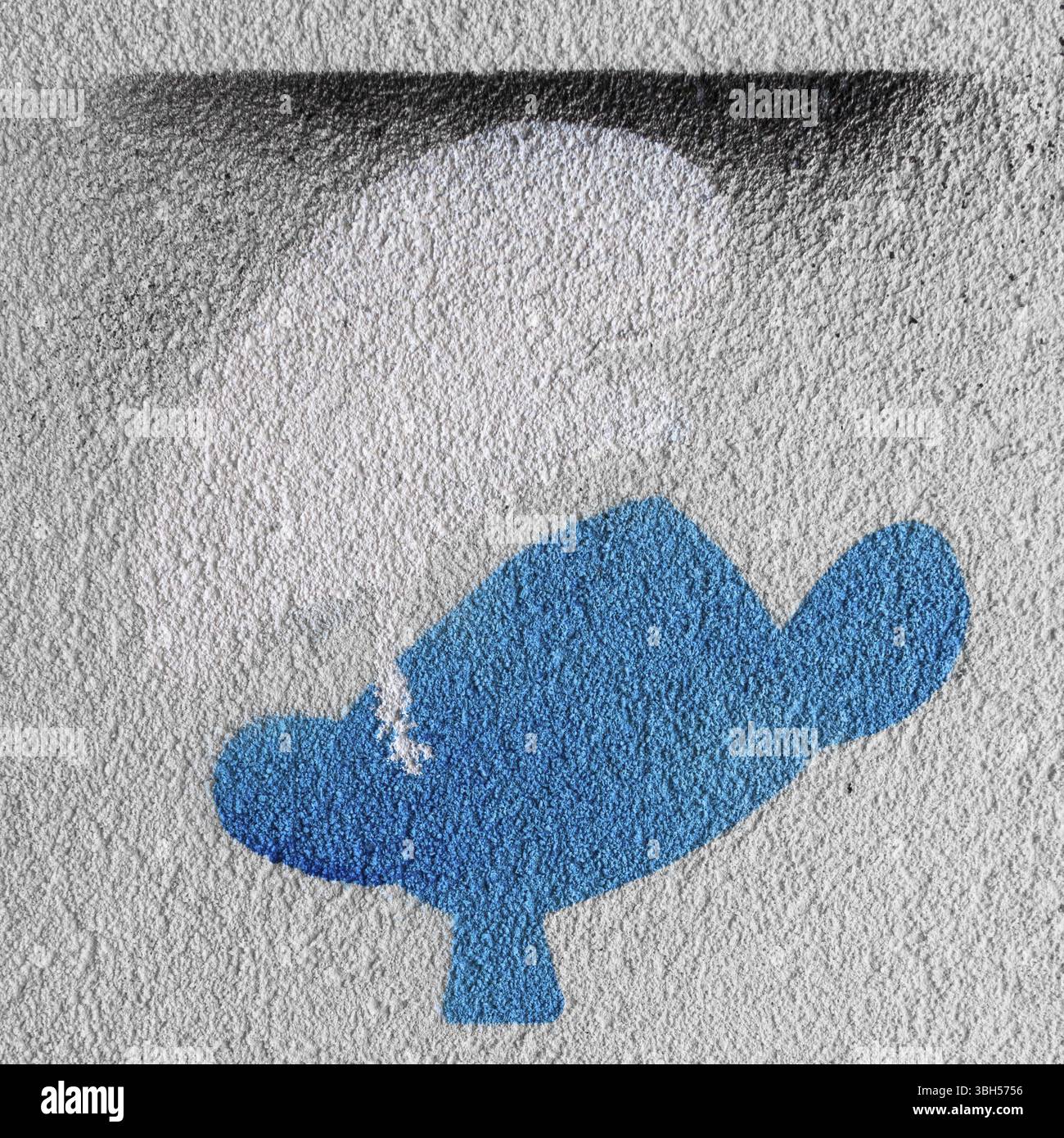 Simbolo dell'elfo sul muro. Sfondo completamente modificabile. Può essere utilizzato come invito per feste, menu gastronomico, poster, carta da parati, magliette di design e molto altro Foto Stock