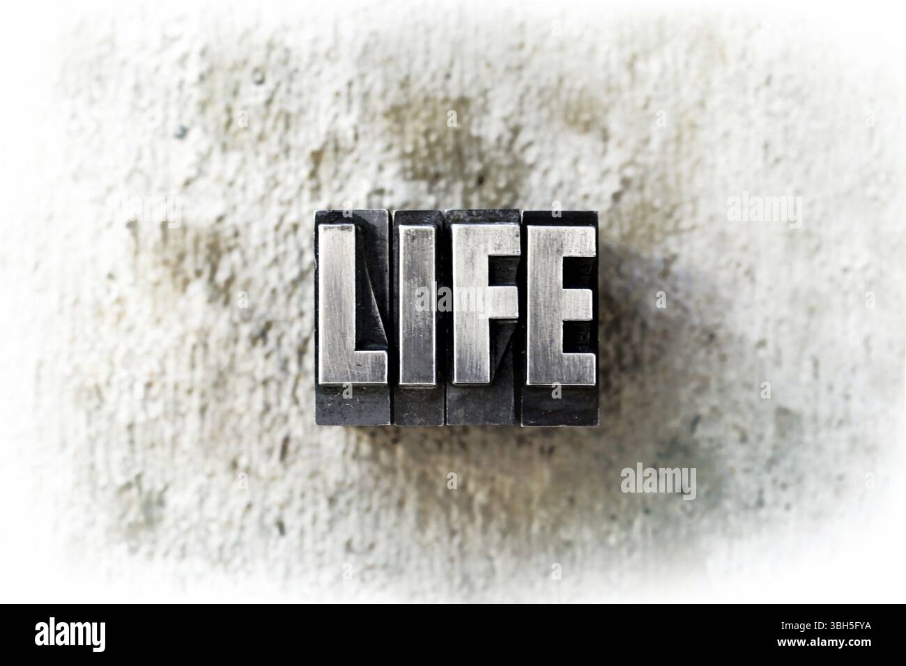 La parola "VITA" scritta in vecchio stile letterpress vintage Foto Stock