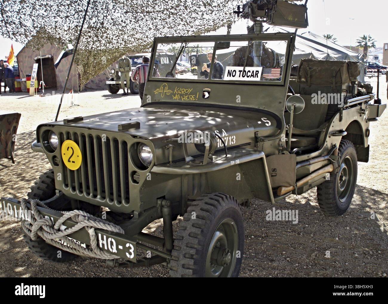 Una tradizionale jeep militare, la Willys CJ Foto Stock