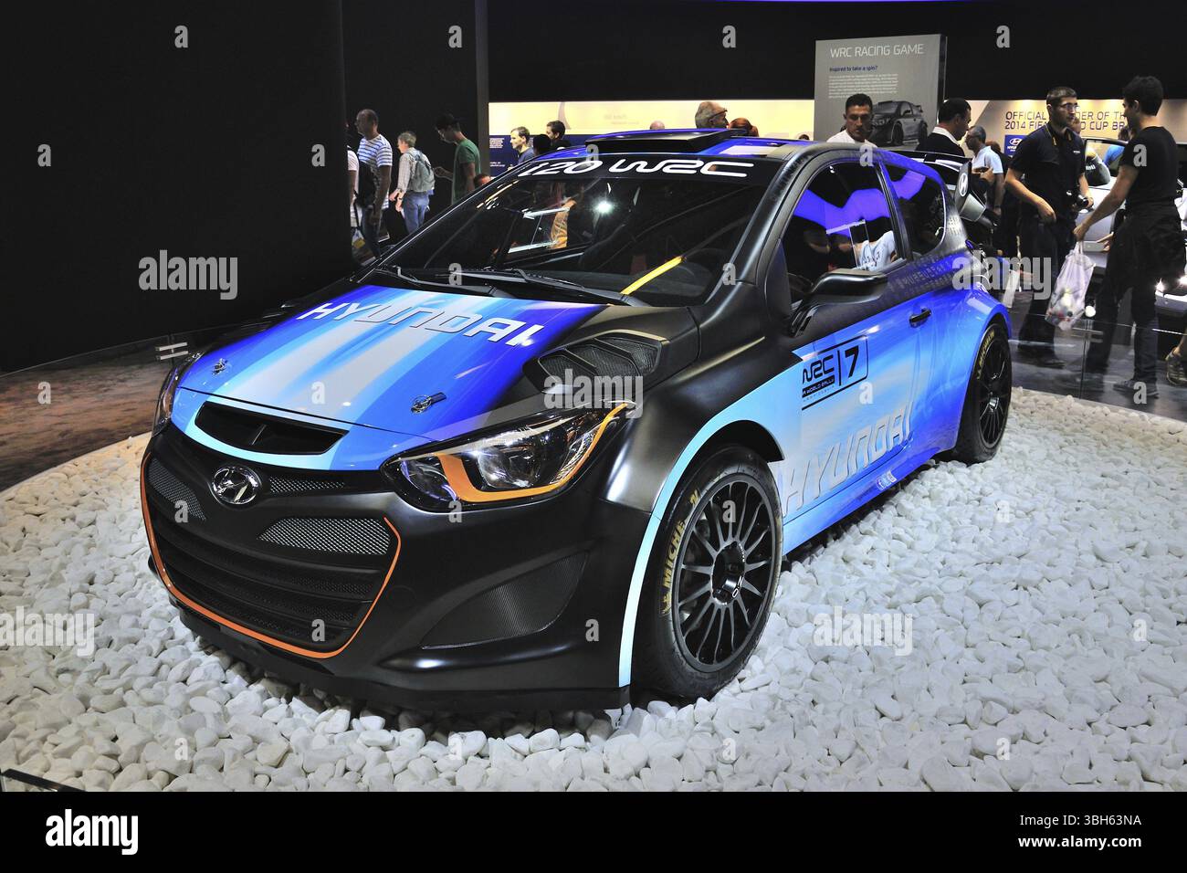 FRANCOFORTE - 14 SETTEMBRE: Hyundai i20 WRC 2014 presentato in anteprima mondiale alla 65a IAA (Internationale Automobil Ausstellung) il 14 settembre 2013 in Foto Stock