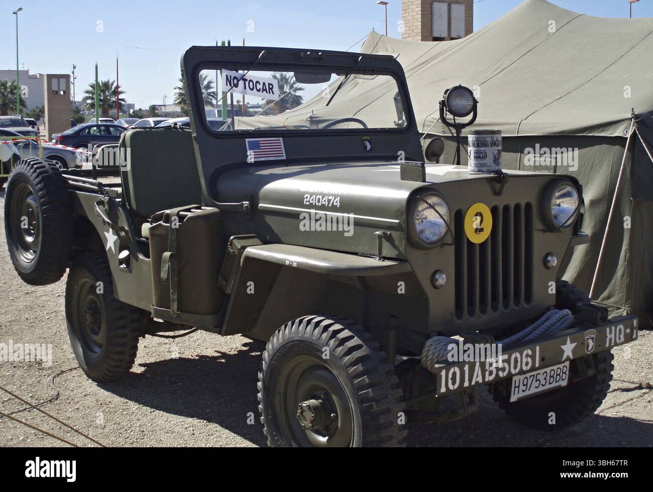 Una tradizionale jeep militare, la Willys CJ Foto Stock