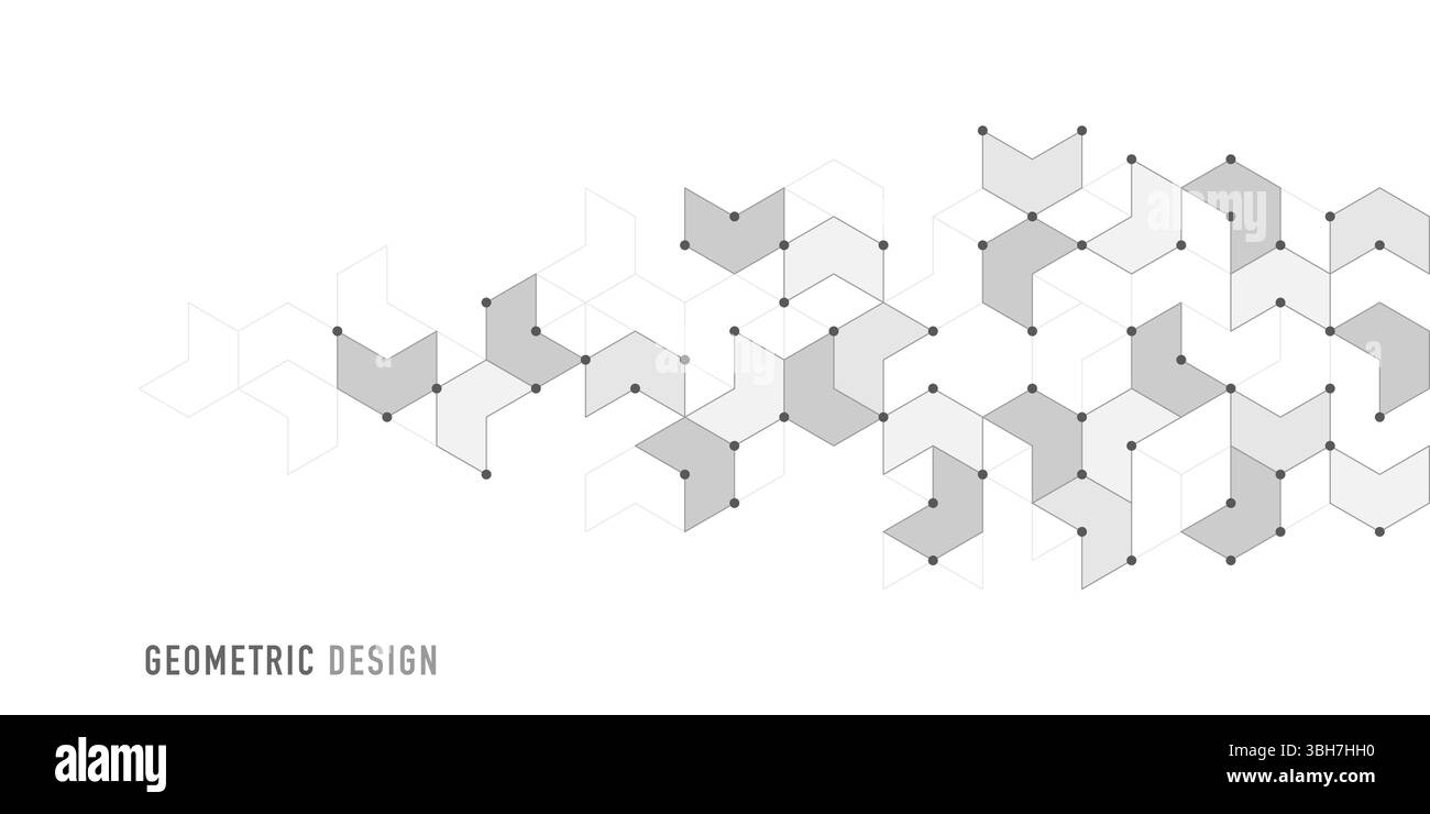Sfondo vettoriale astratto con semplici figure geometriche e punti. Elemento grafico di design e modello di forma poligonale Illustrazione Vettoriale