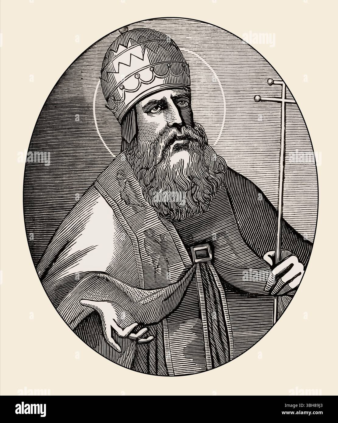 Papa Adeodato i, 570 – 618, vescovo di Roma dal 615 al 618 Foto Stock