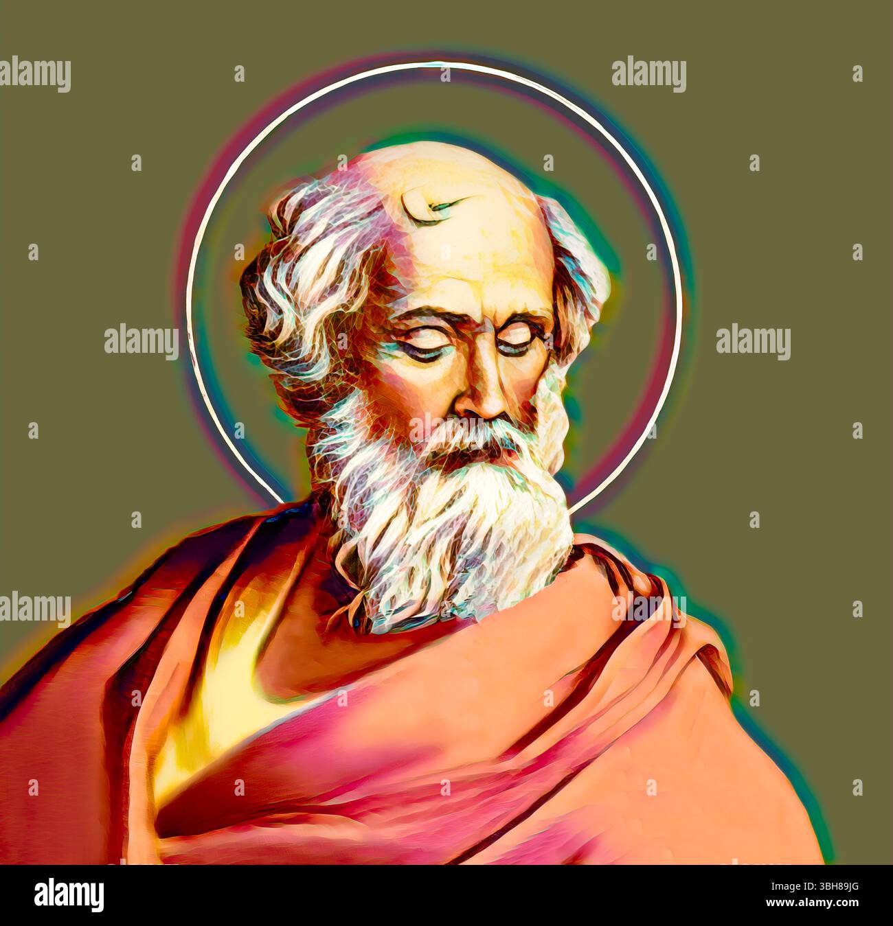 Papa Adeodato i, 570 – 618, vescovo di Roma dal 615 al 618 Foto Stock