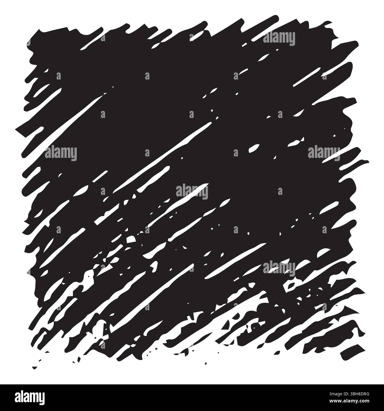 Schizzo striscio di striscio quadrato. Matita disegnata a mano. Illustrazione vettoriale. Illustrazione Vettoriale