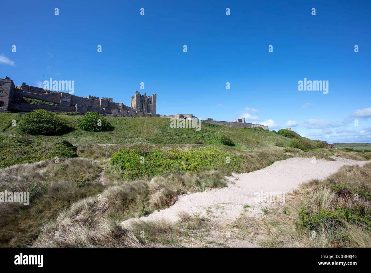 Bamburgh Castel, Bamburgh, Northumbnerland, Regno Unito Foto Stock